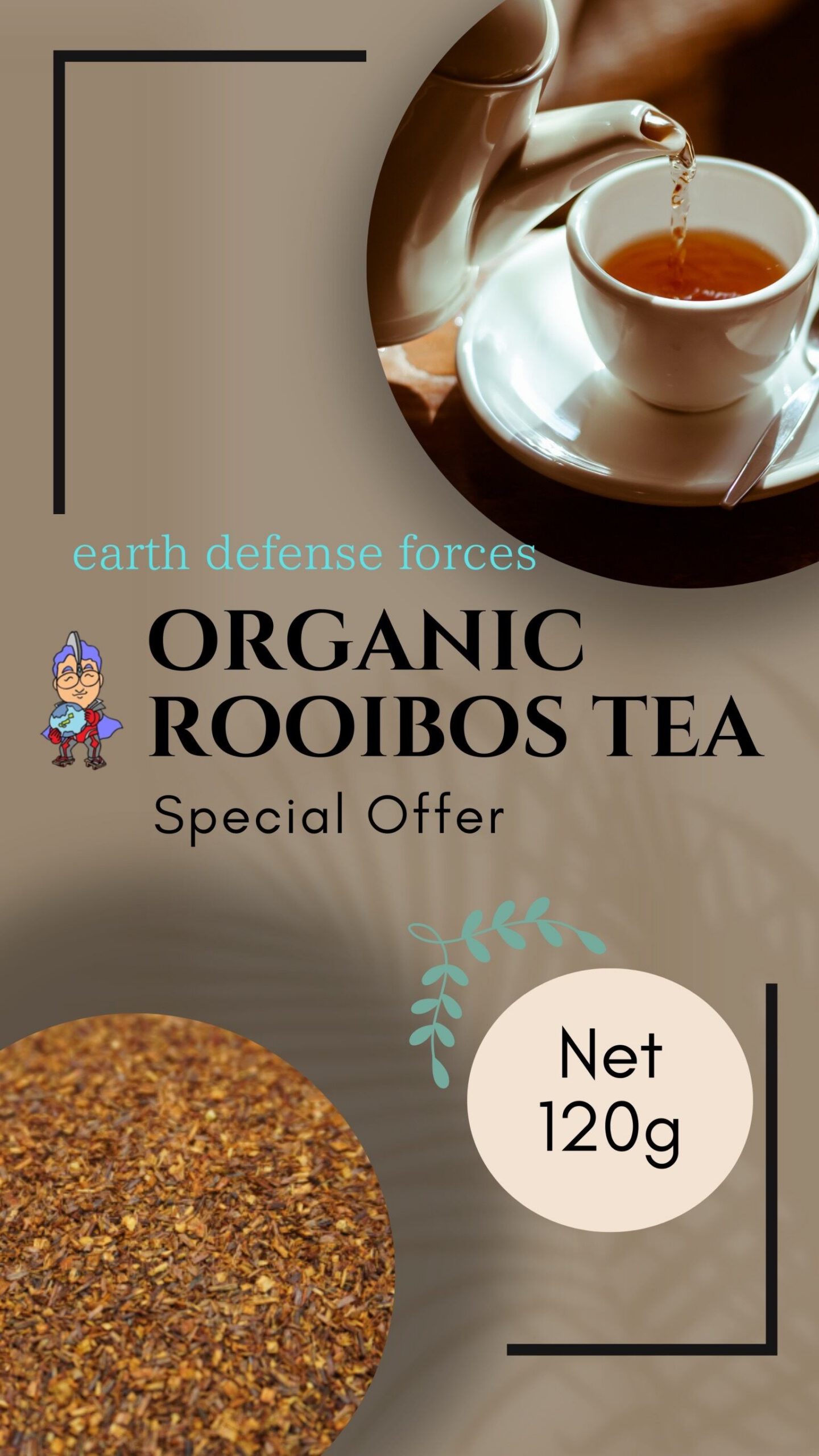 オーガニックルイボスティ 茶葉 120g お茶パック60枚付き - 画像 (5)